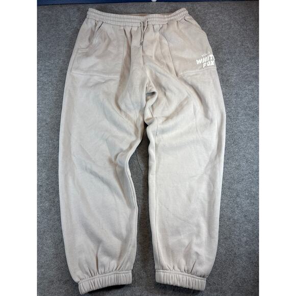 White Fox Vol.3 Sweatpants Womens 2XL Beige High Rise Jogger Sports Athleisure - Picture 1 of 9
